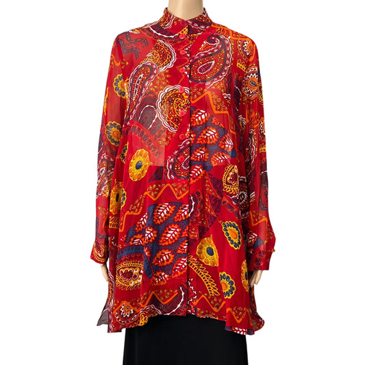 Celine Sheer Paisley Blouse