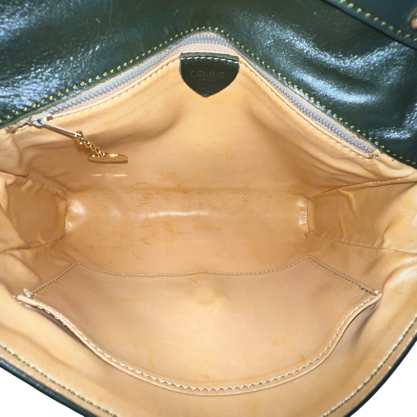 Celine Vintage Embossed Leather Crossbody Bag