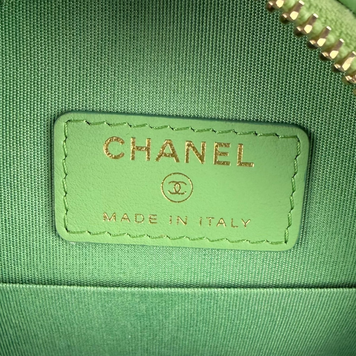 Chanel Goatskin Quilted 19 Round With Chain Crossbody Bag