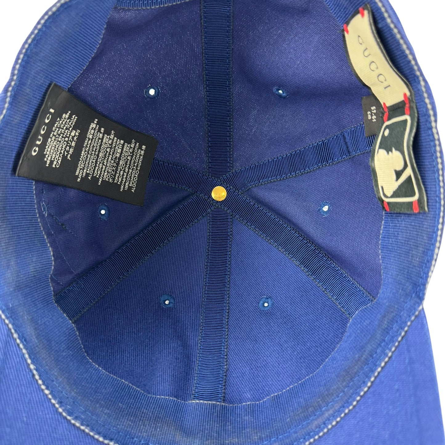 Gucci Blue Butterfly Yankees Baseball Cap