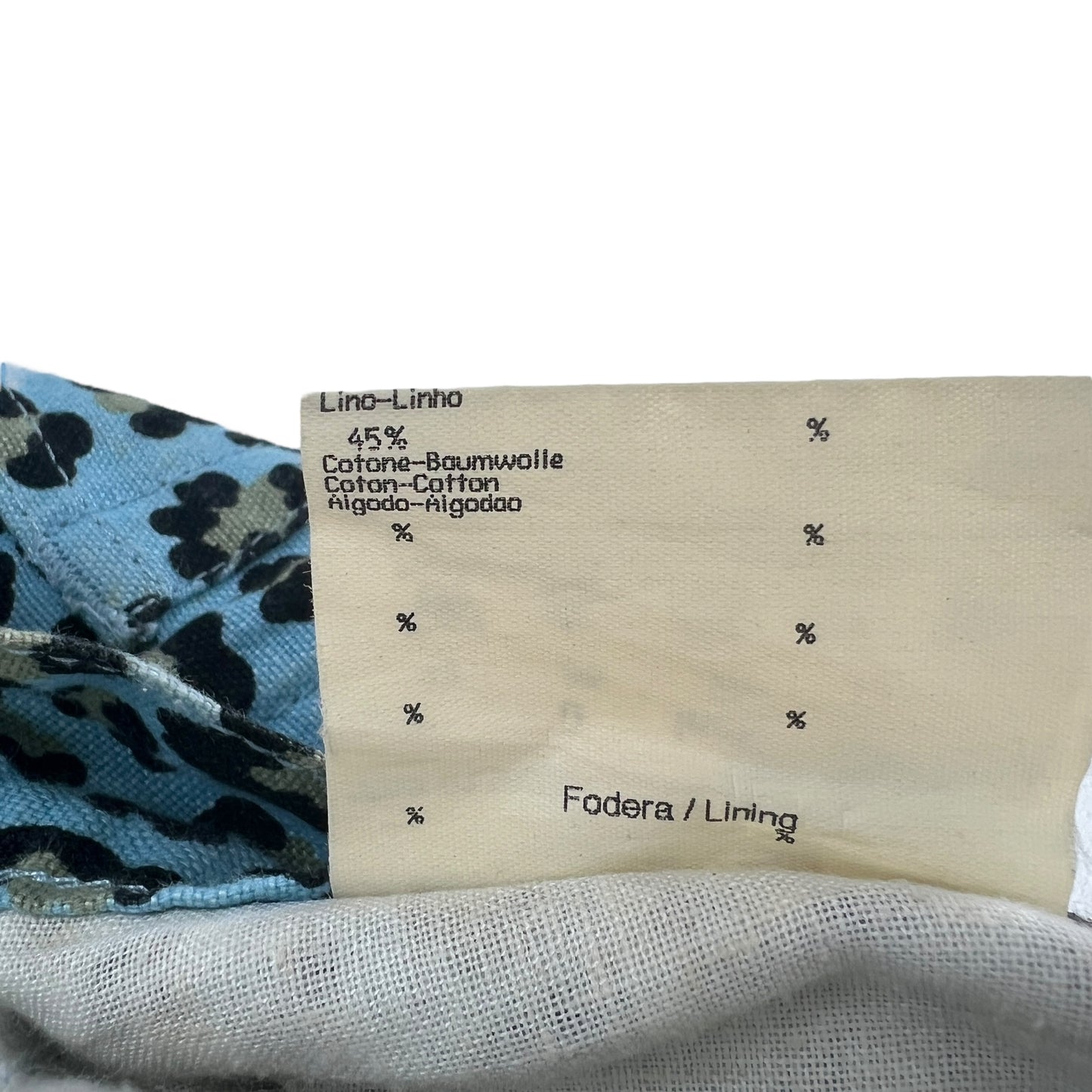 Fendi Vintage Leopard Print Linen Pants