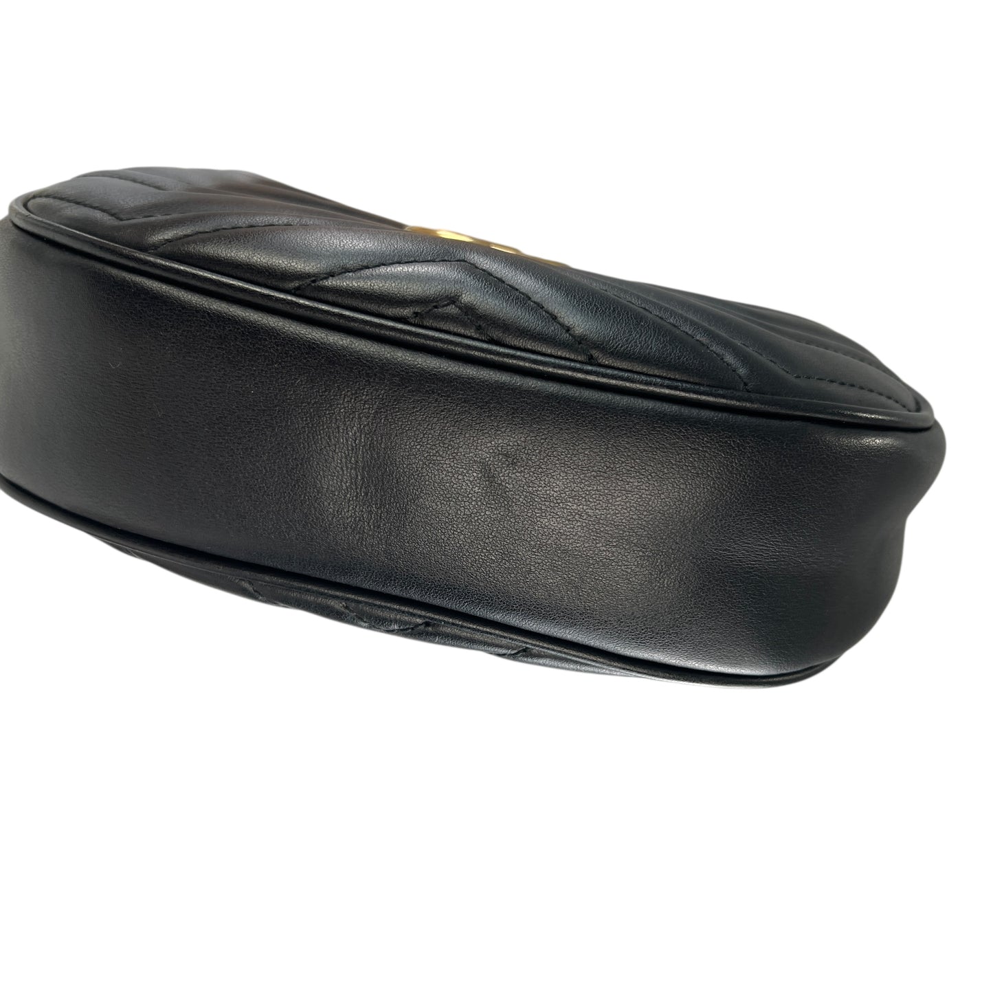 Gucci GG Marmont Croissant Leather Hobo Bag