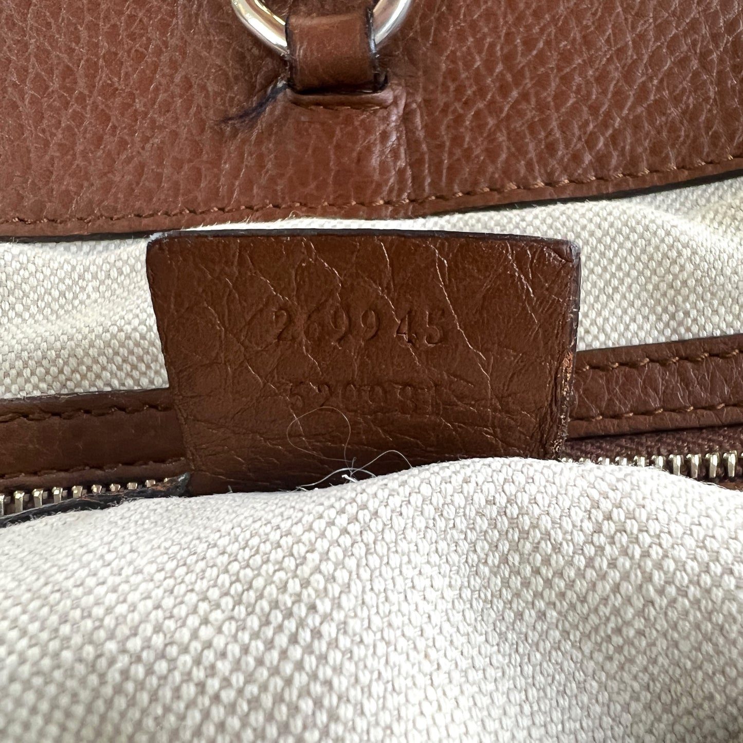 Gucci Monogram Leather Bow Tote Bag