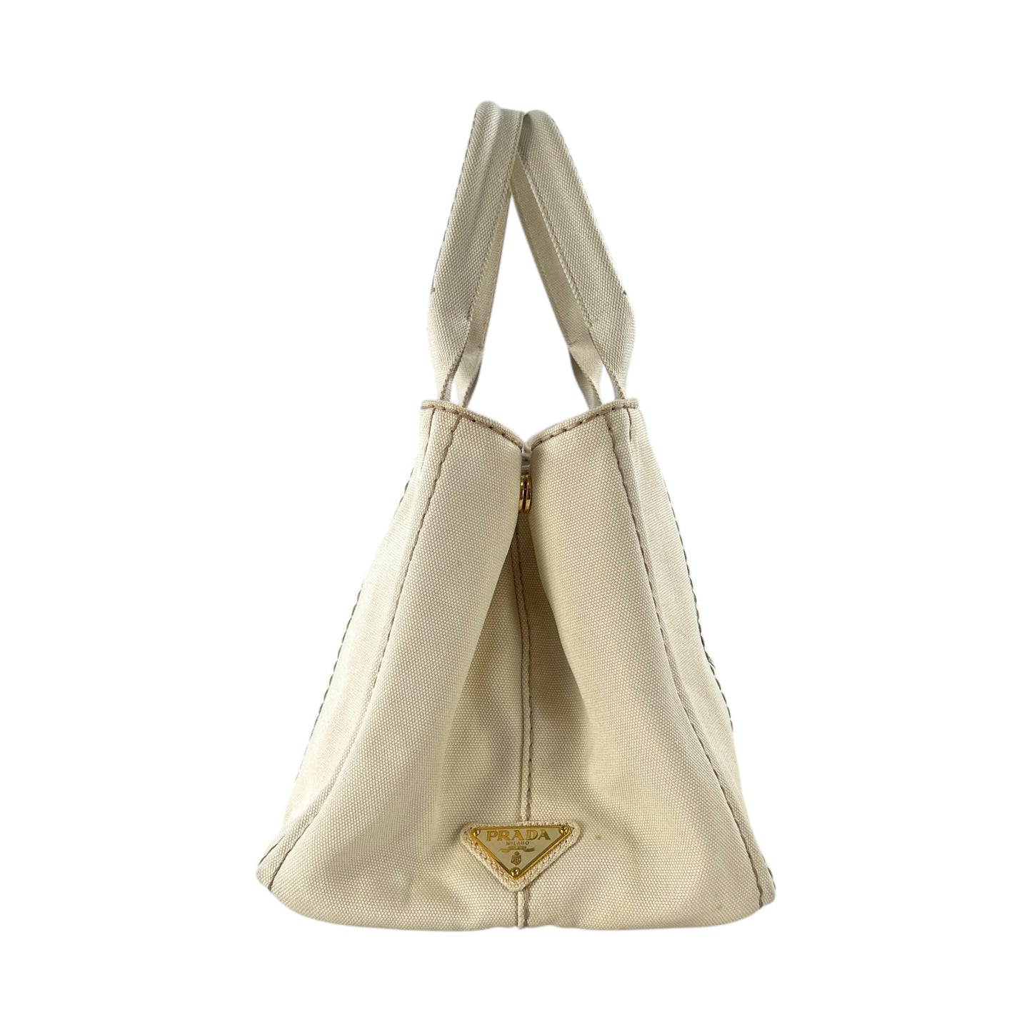 Prada Cream Canapa Tote Bag