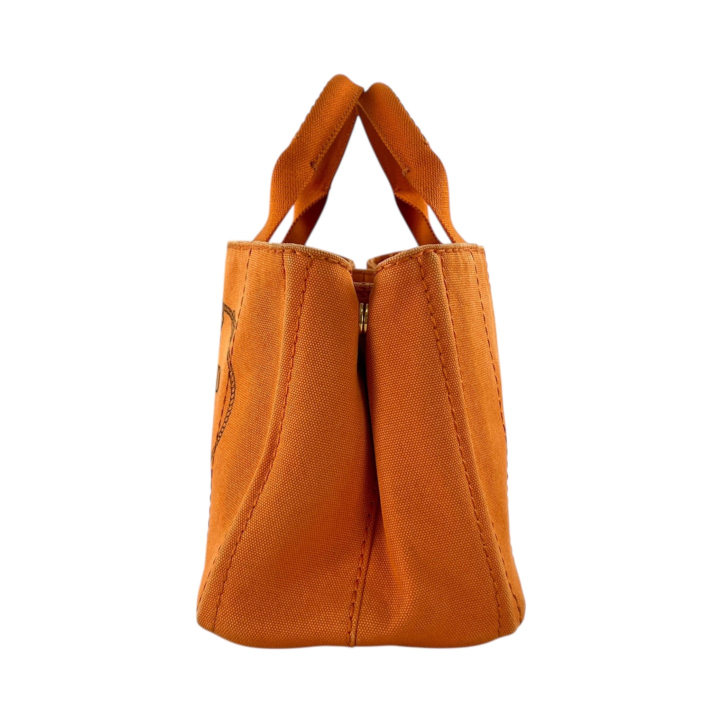 Prada Orange Canapa Tote Bag