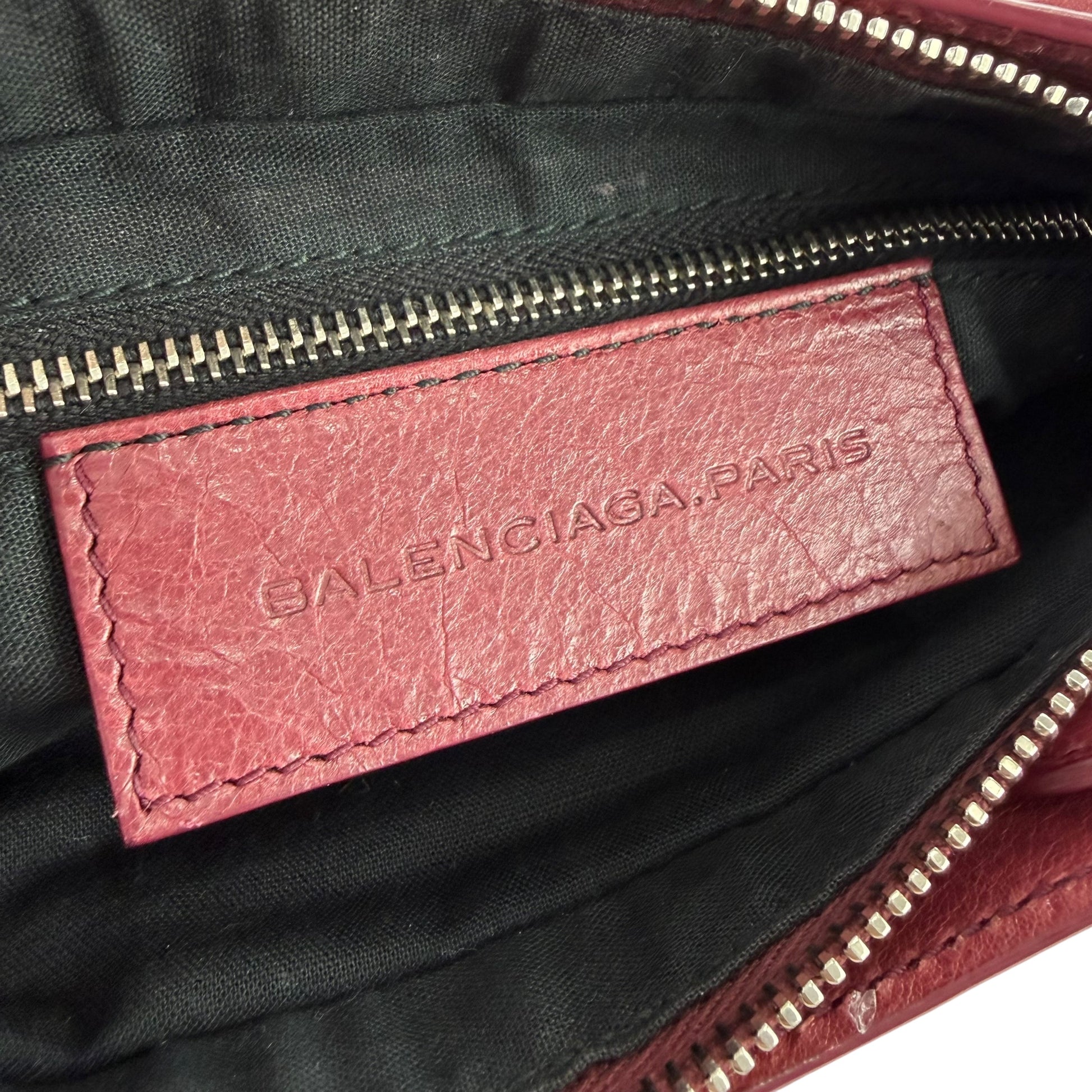 Balenciaga Leather Motocross Hip Giant Studded Shoulder Bag