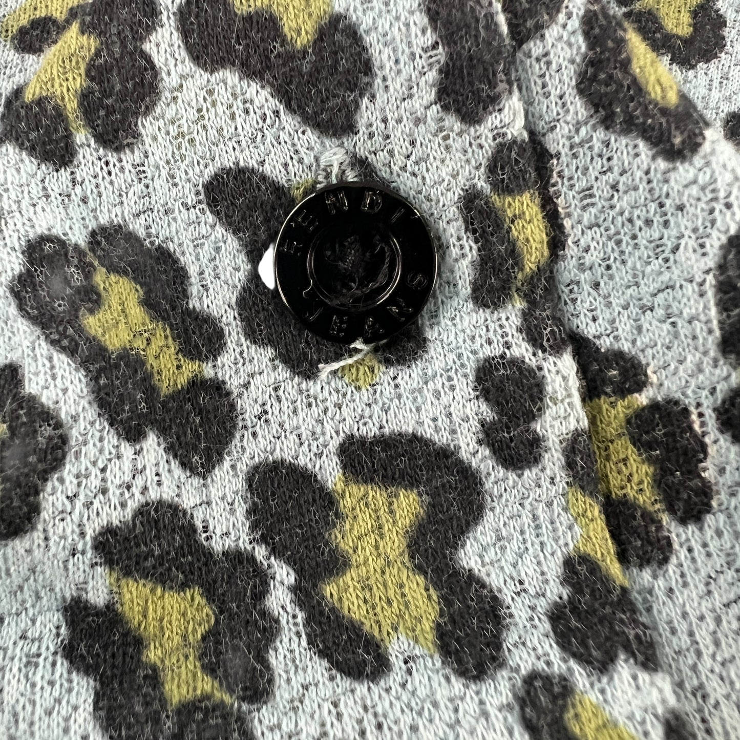 Fendi Vintage Leopard Print Button Down Blouse