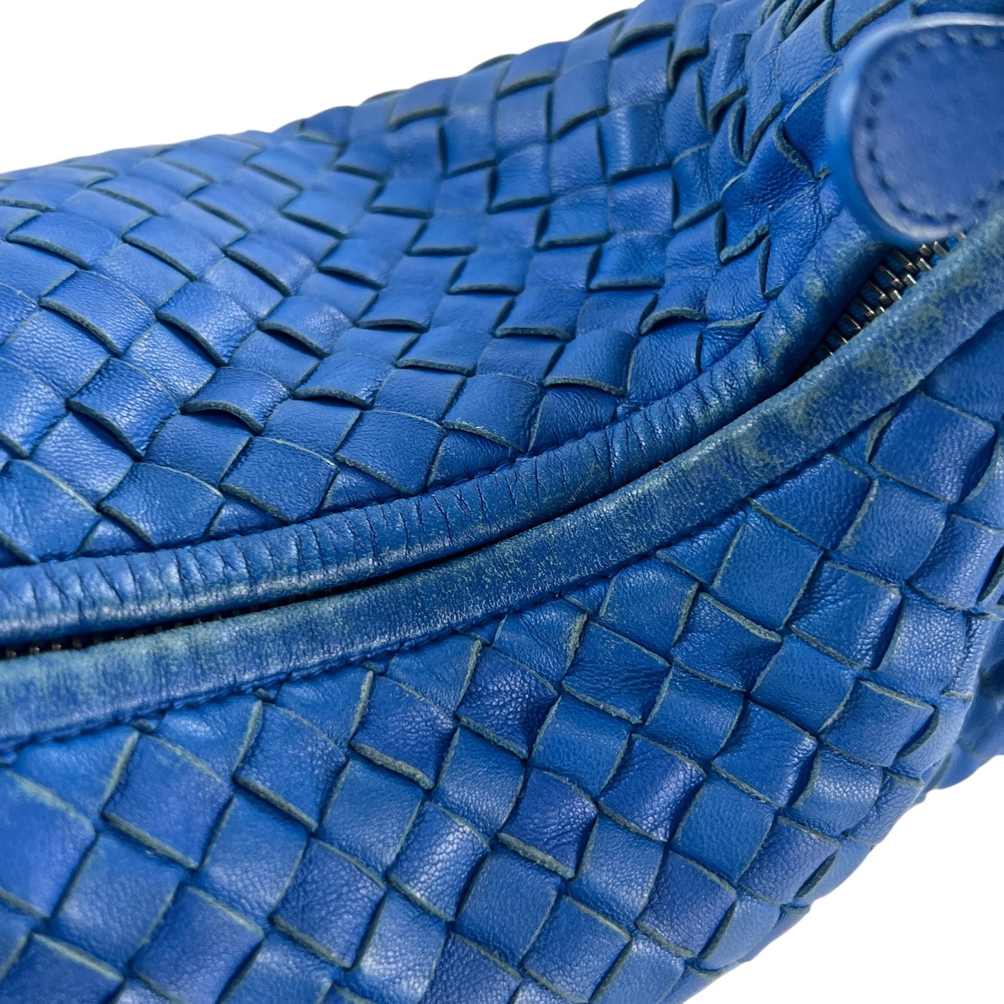 Bottega Veneta Blue Intrecciato Leather Hobo Bag