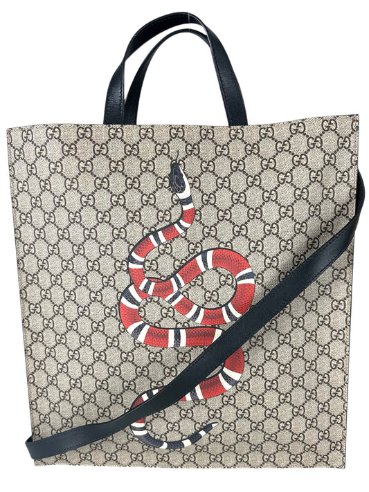 Gucci Monogram Snake Tote Bag