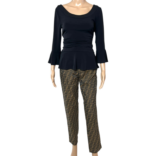 Fendi Vintage Zucca High-Waisted Pants