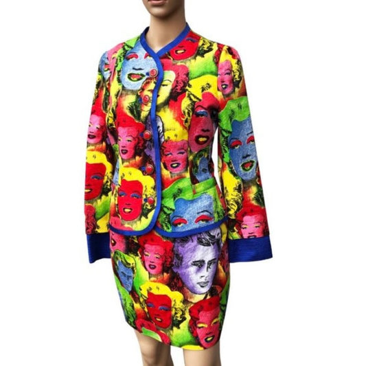 Versace 1991 Andy Warhol Marilyn Monroe Suit Set
