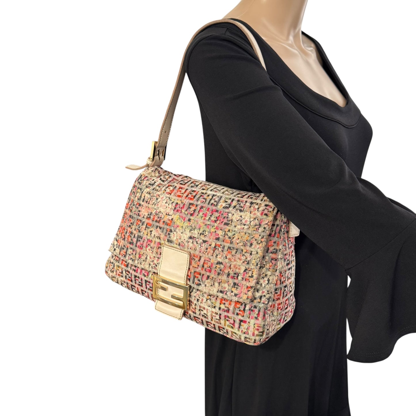 Fendi Vintage Zucchino Floral Mama Baguette Bag