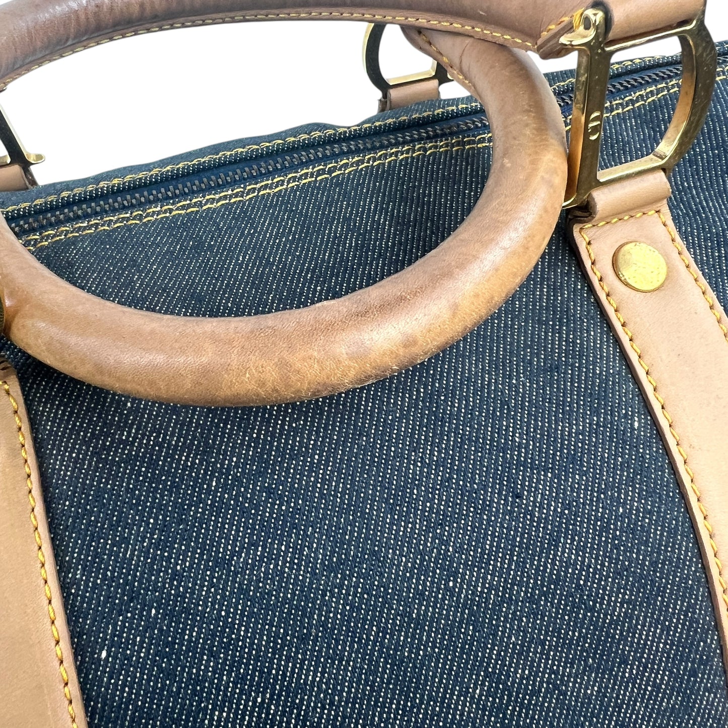 Dior Vintage Denim Travel Bag