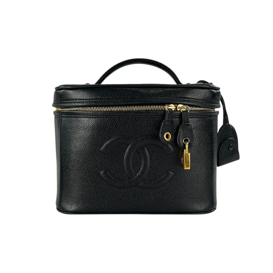 Chanel Vintage Caviar Leather Vanity Bag