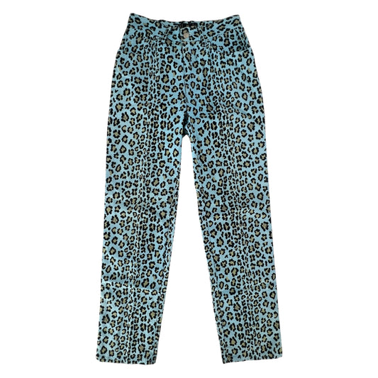 Fendi Vintage Leopard Print Linen Pants