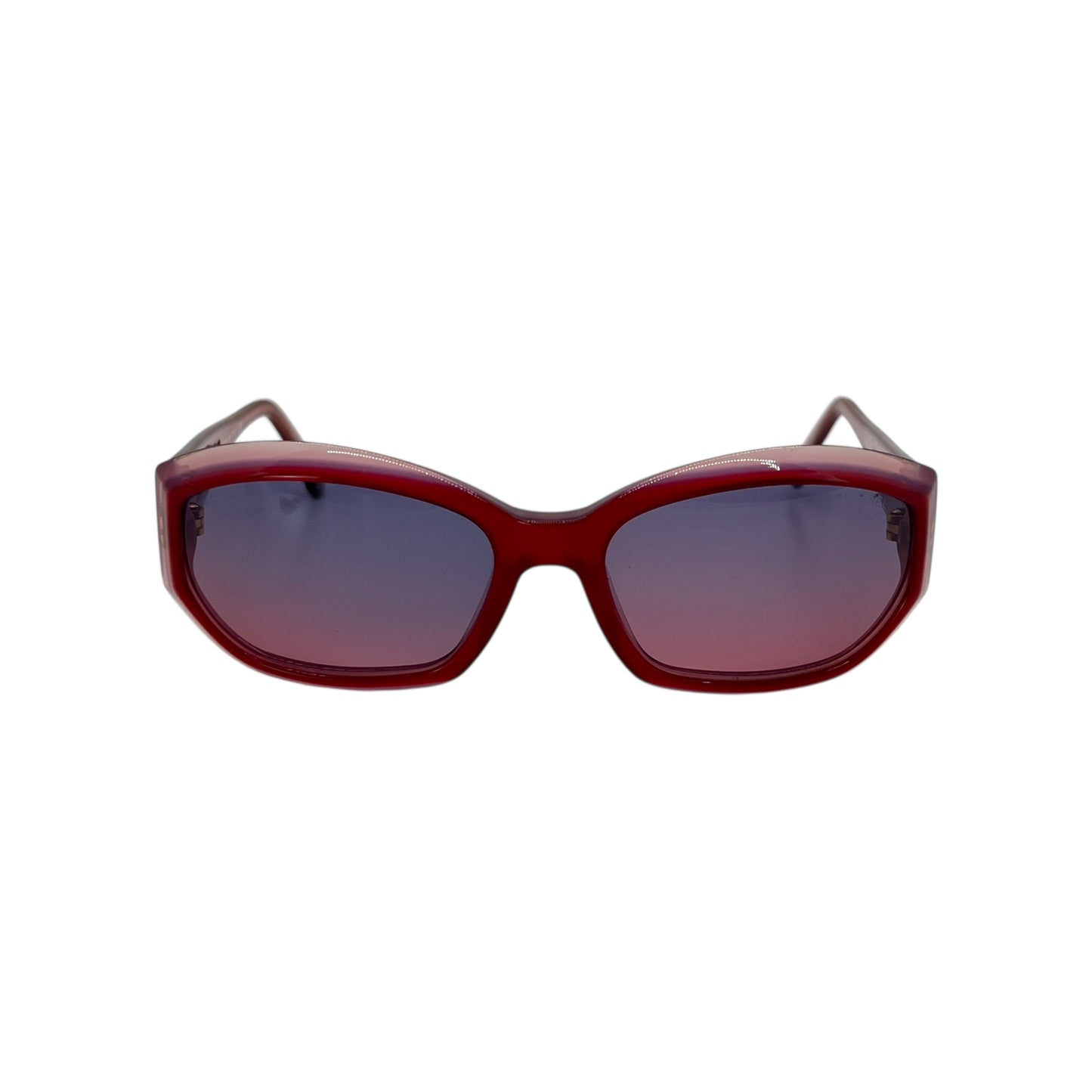 Chanel CC Red Acrylic Sunglasses