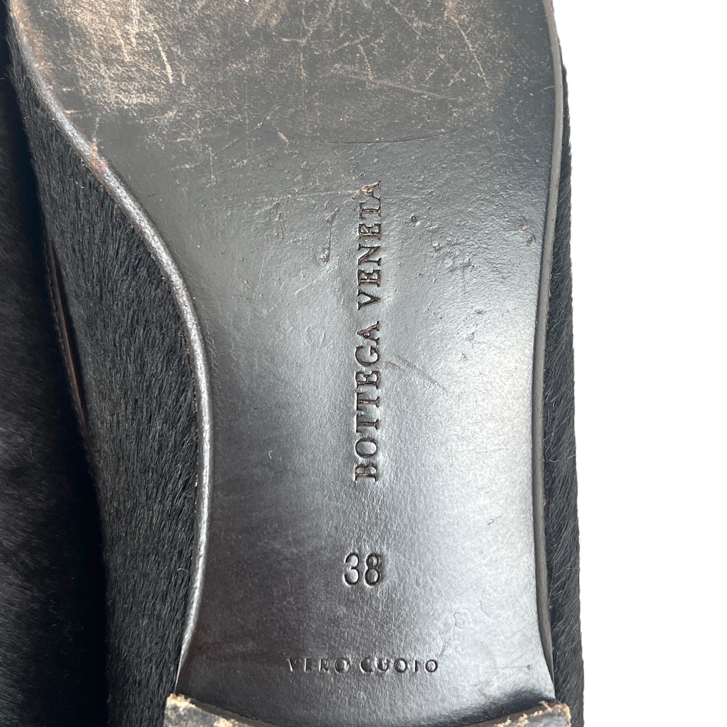 Bottega Veneta Calf Hair Butterfly Flats