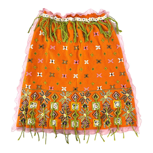 Fendi Vintage Embroidered & Beaded Skirt