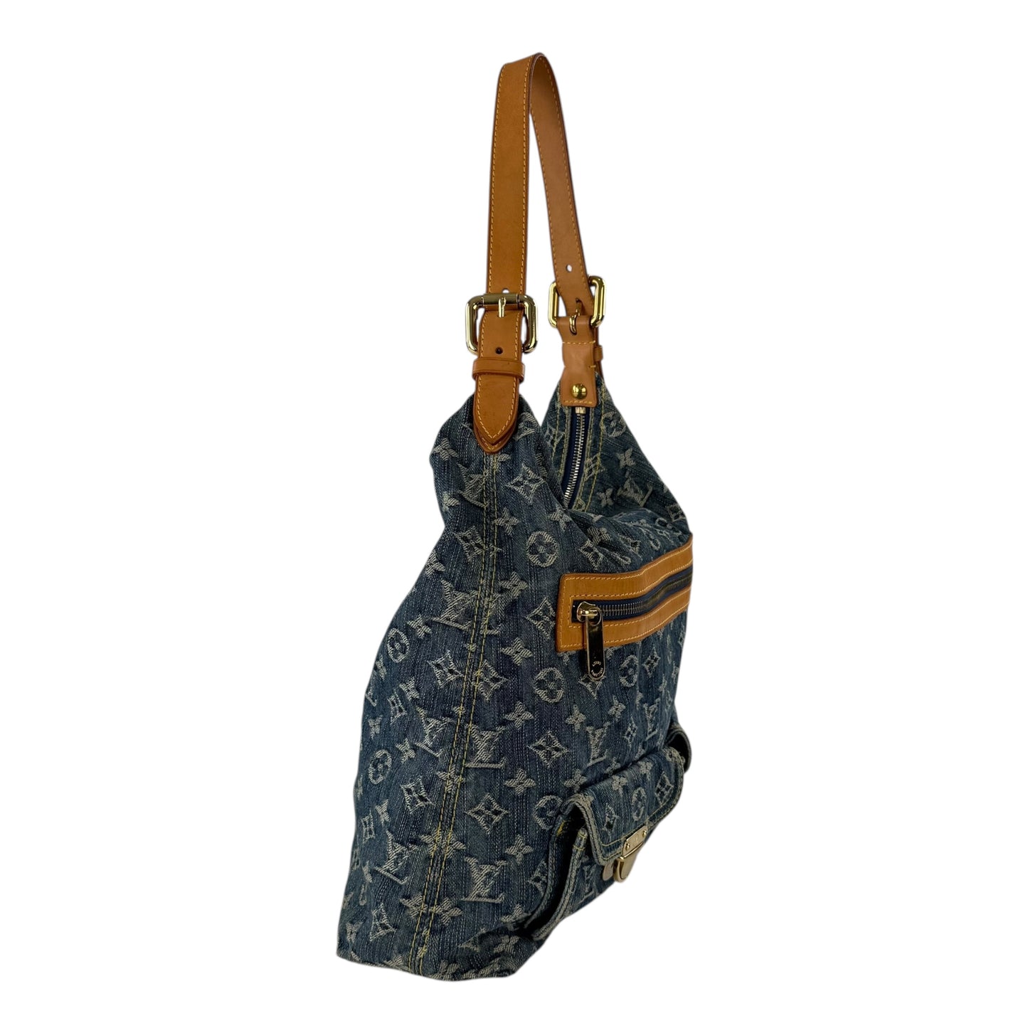 Louis Vuitton Monogram Denim Baggy GM Shoulder Bag