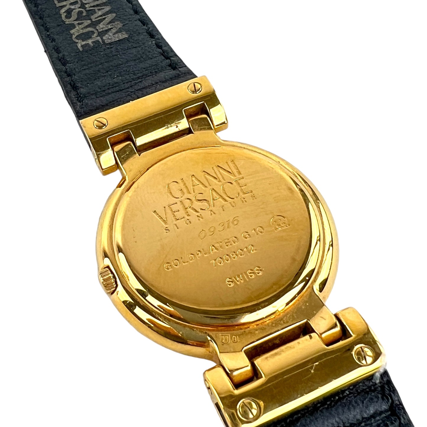Versace Vintage La Greca & Medusa Leather Watch