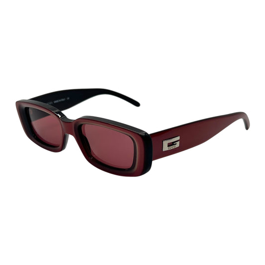 Gucci Moda Red Acrylic Sunglasses