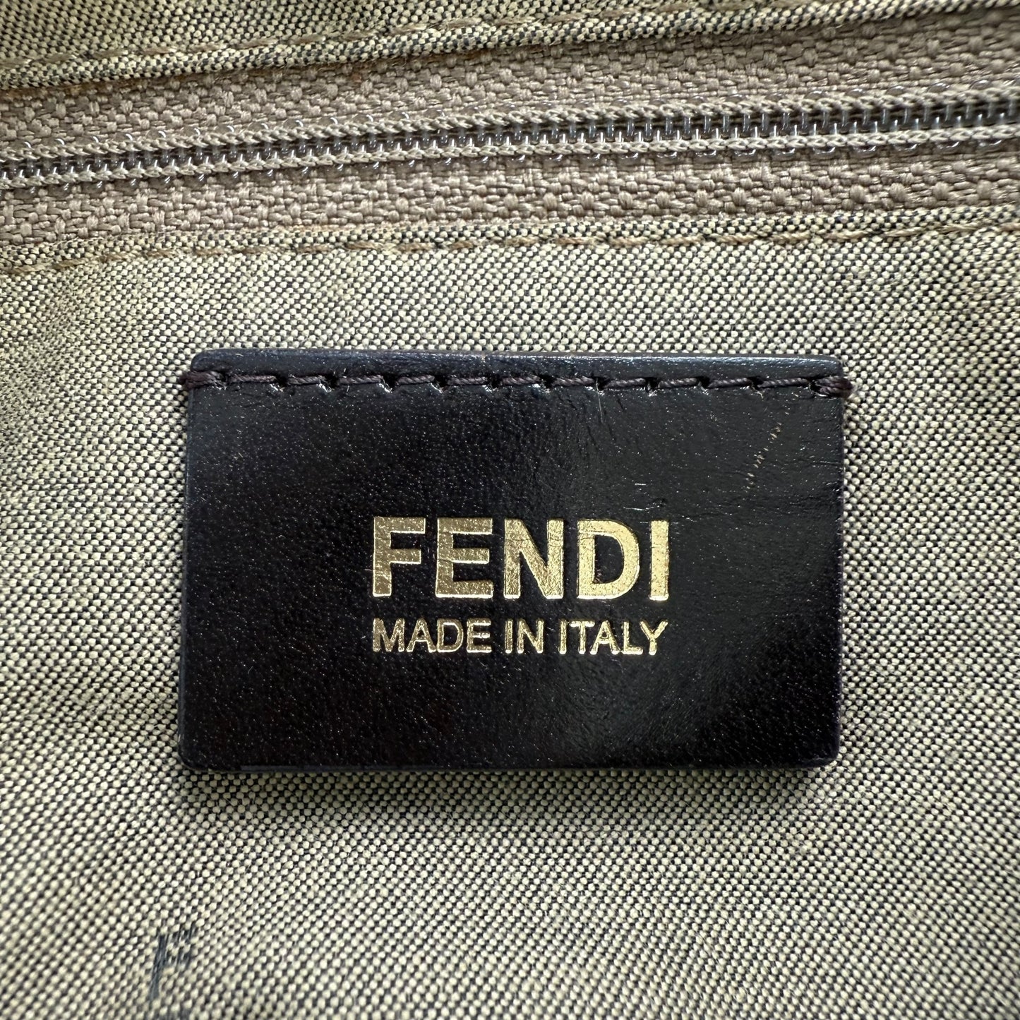 Fendi Zucchino Mamma Baguette Shoulder Bag
