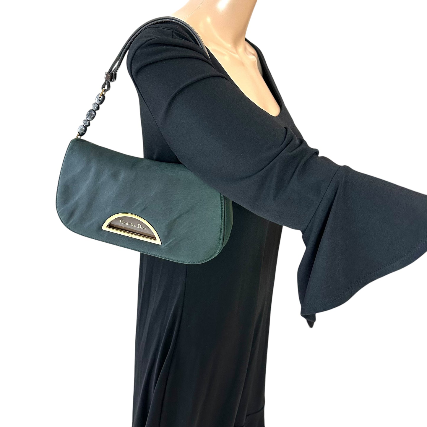 Dior Vintage Maris Pearl Nylon Shoulder Bag