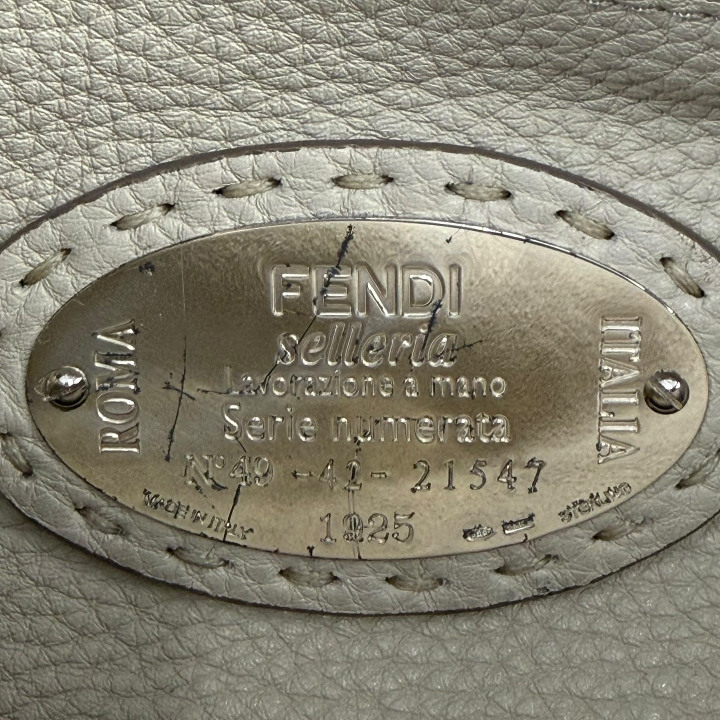 Fendi Cuoio Romano Selleria Bi-Color Medium Peekaboo Two-Way Handbag