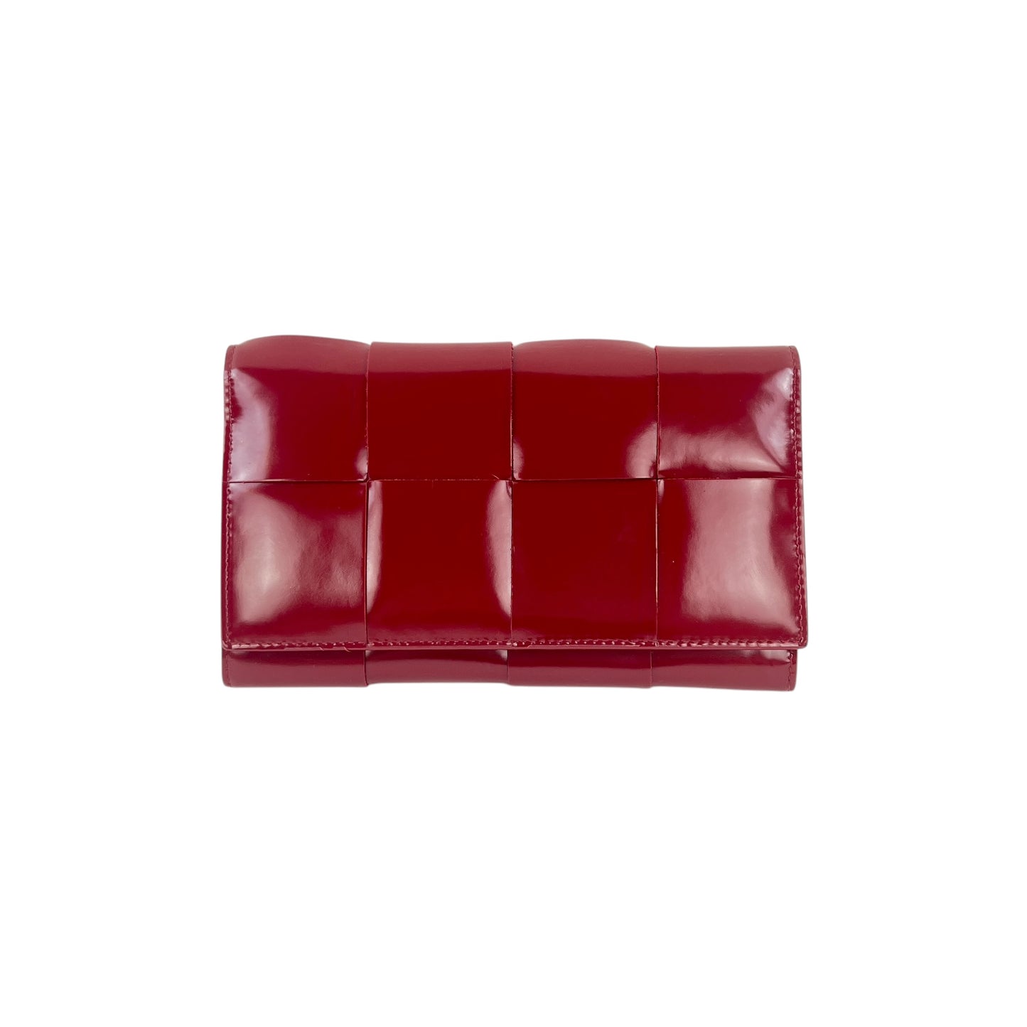 Bottega Veneta Cassette Patent Leather Long Wallet