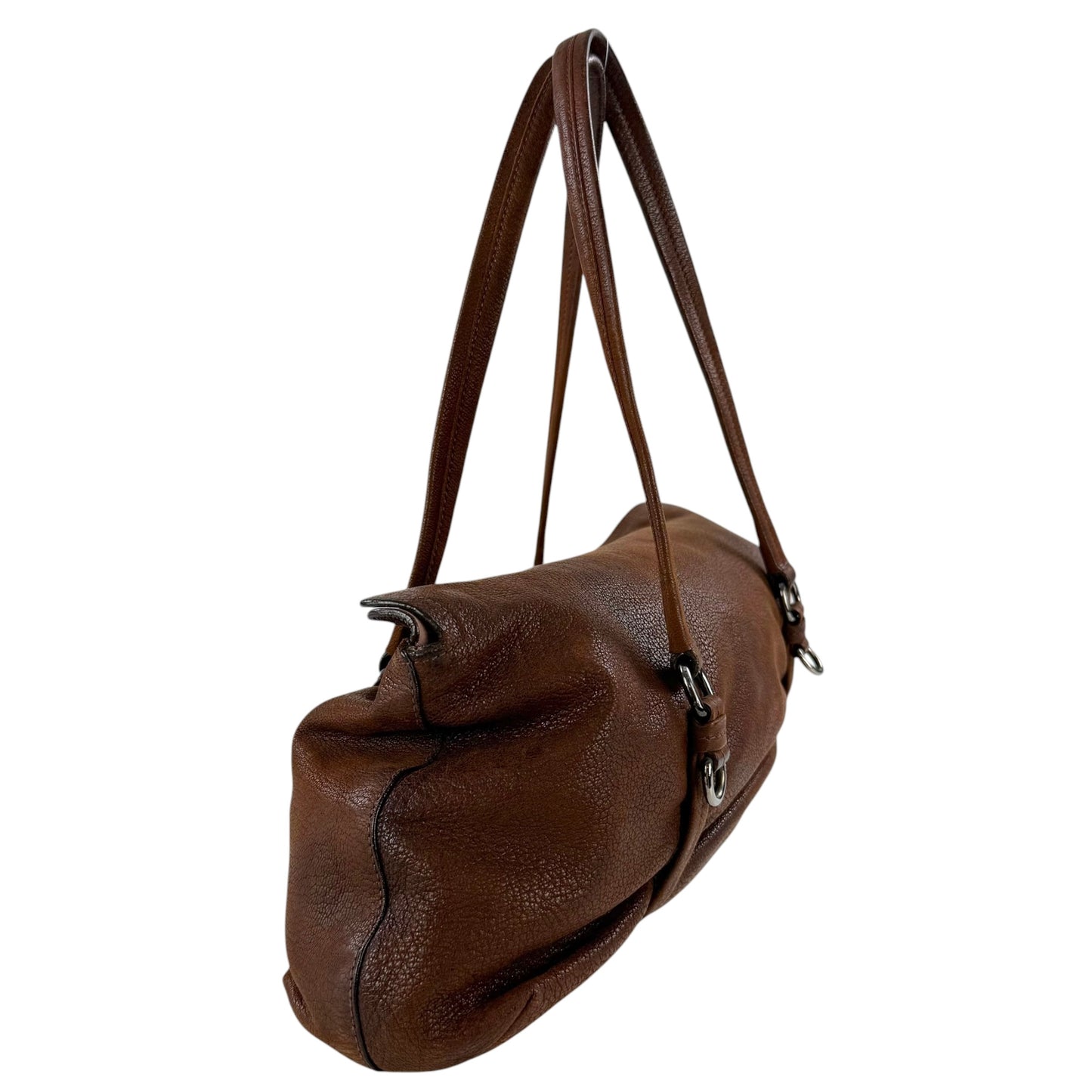 Prada Antic Easy Flap Leather Shoulder Bag