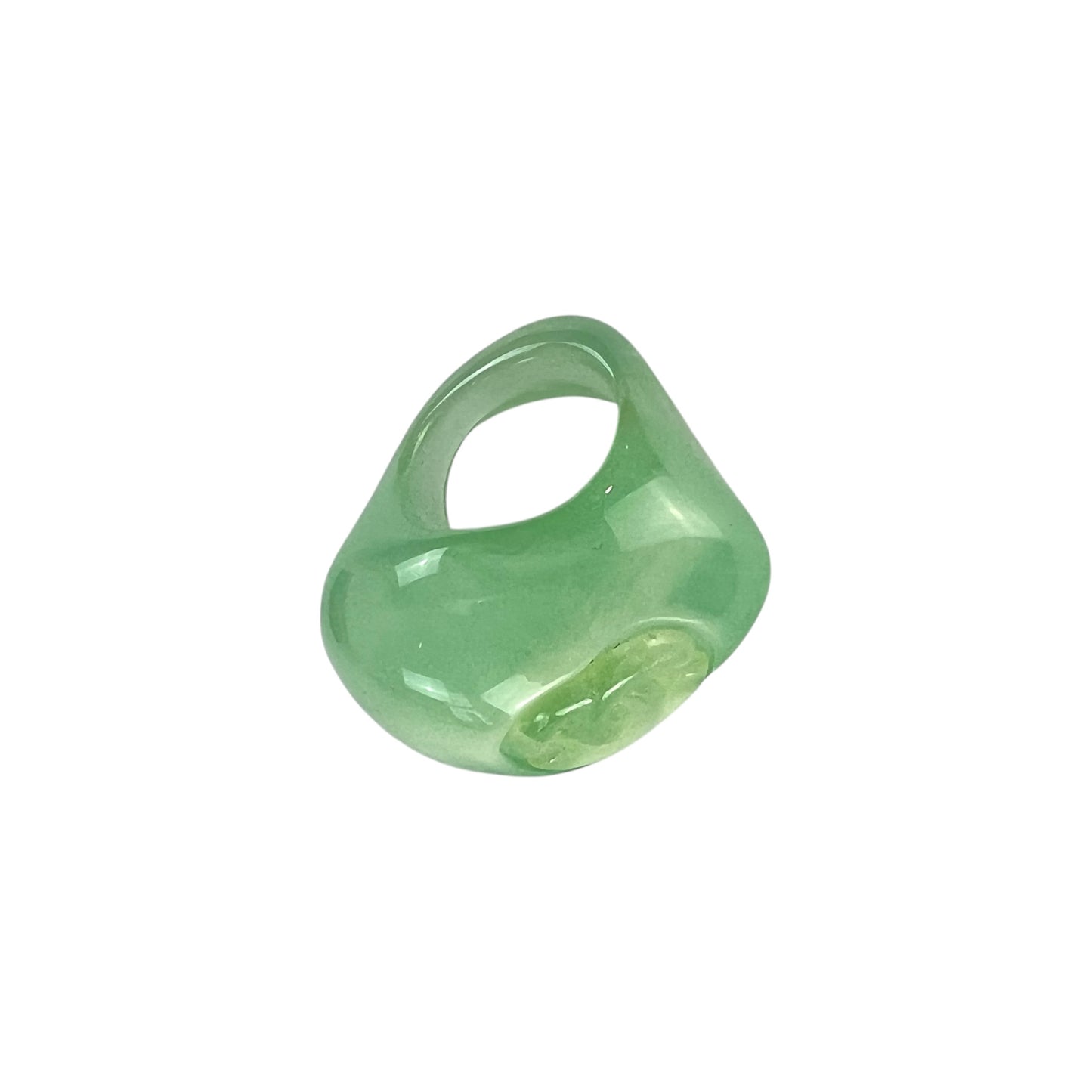 Chanel CC Faux Jade Ring