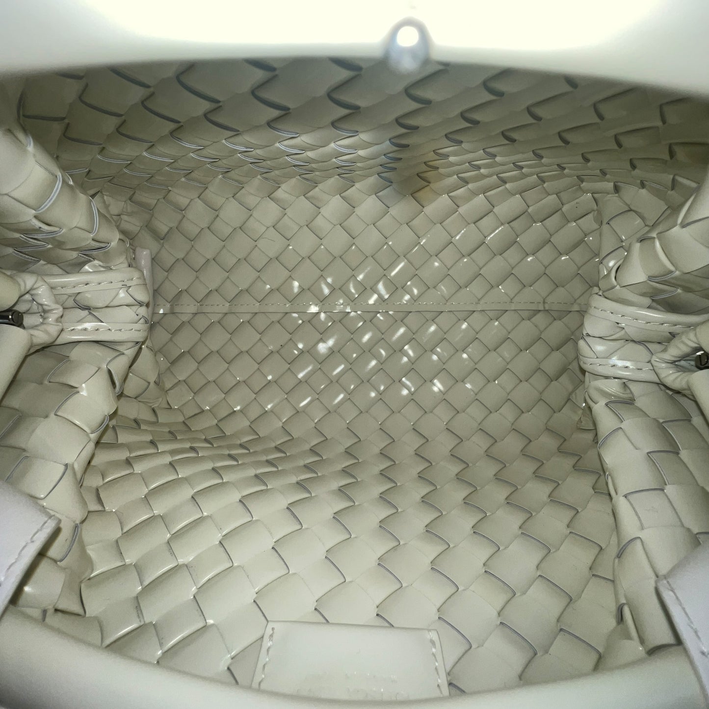 Bottega Veneta Intrecciato Patent Leather Two-Way Bag