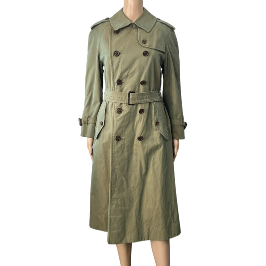 Burberry Green Khaki Trench Coat
