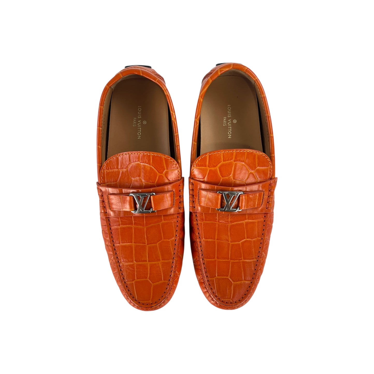 Louis Vuitton Croc-Embossed Loafers