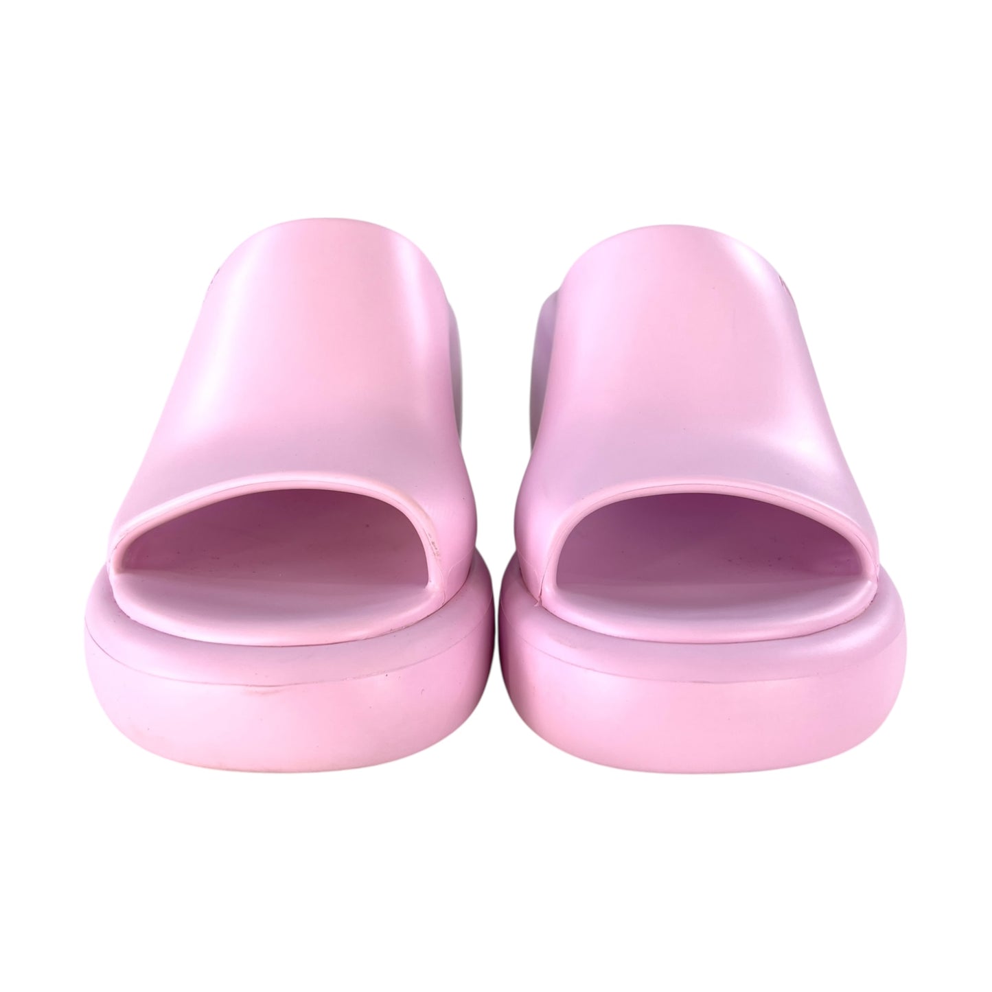 Ferragamo Pink Rubber Platform Sandals