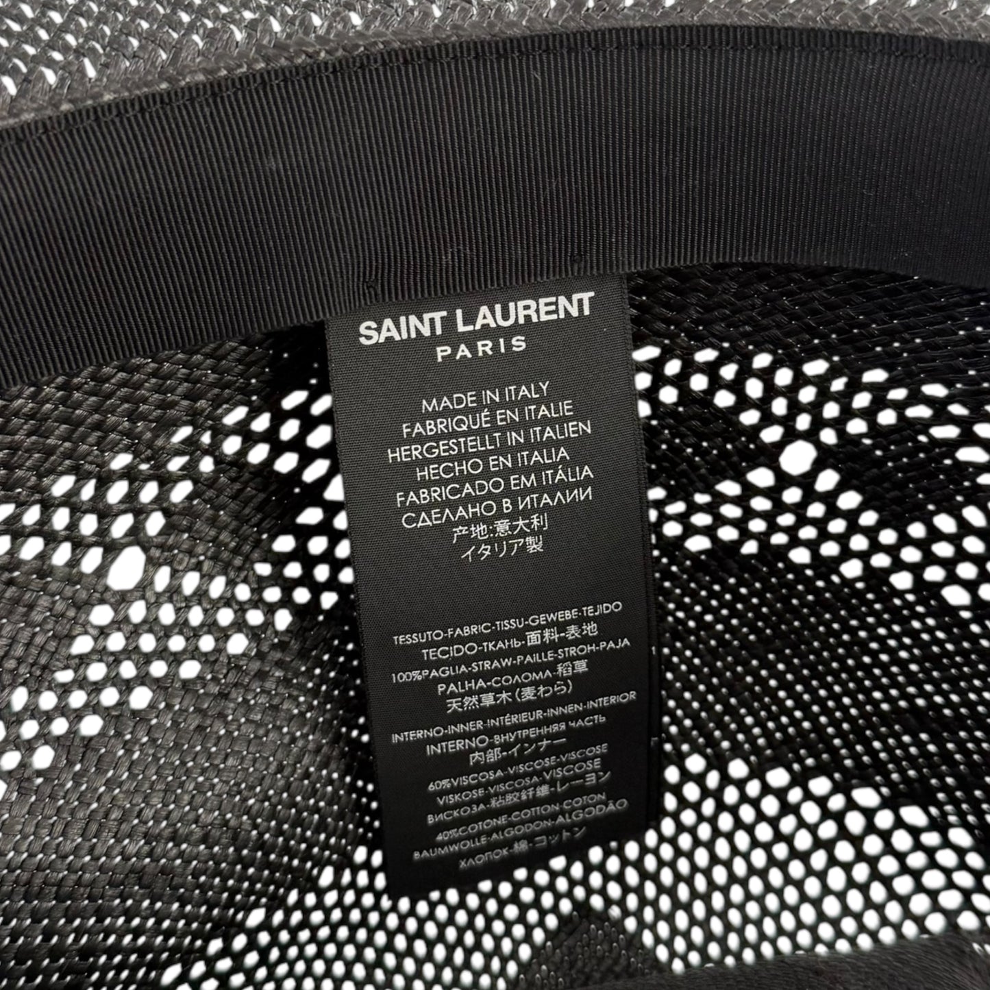 Saint Laurent Western Straw Cowboy Hat