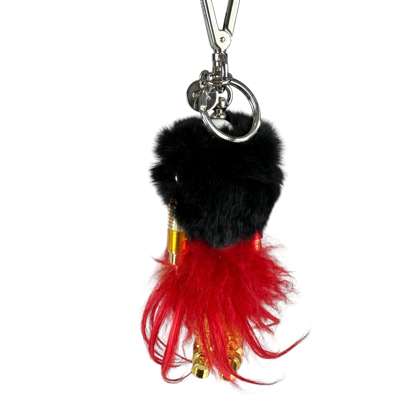 Prada Robot Fur Bag Charm Keychain