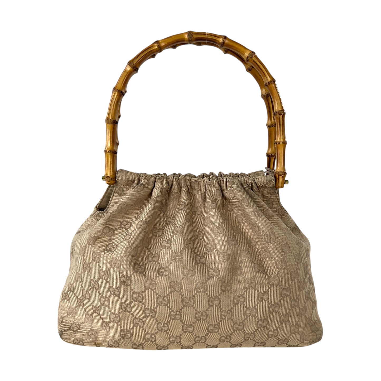 Gucci Monogram Bamboo Shoulder Bag