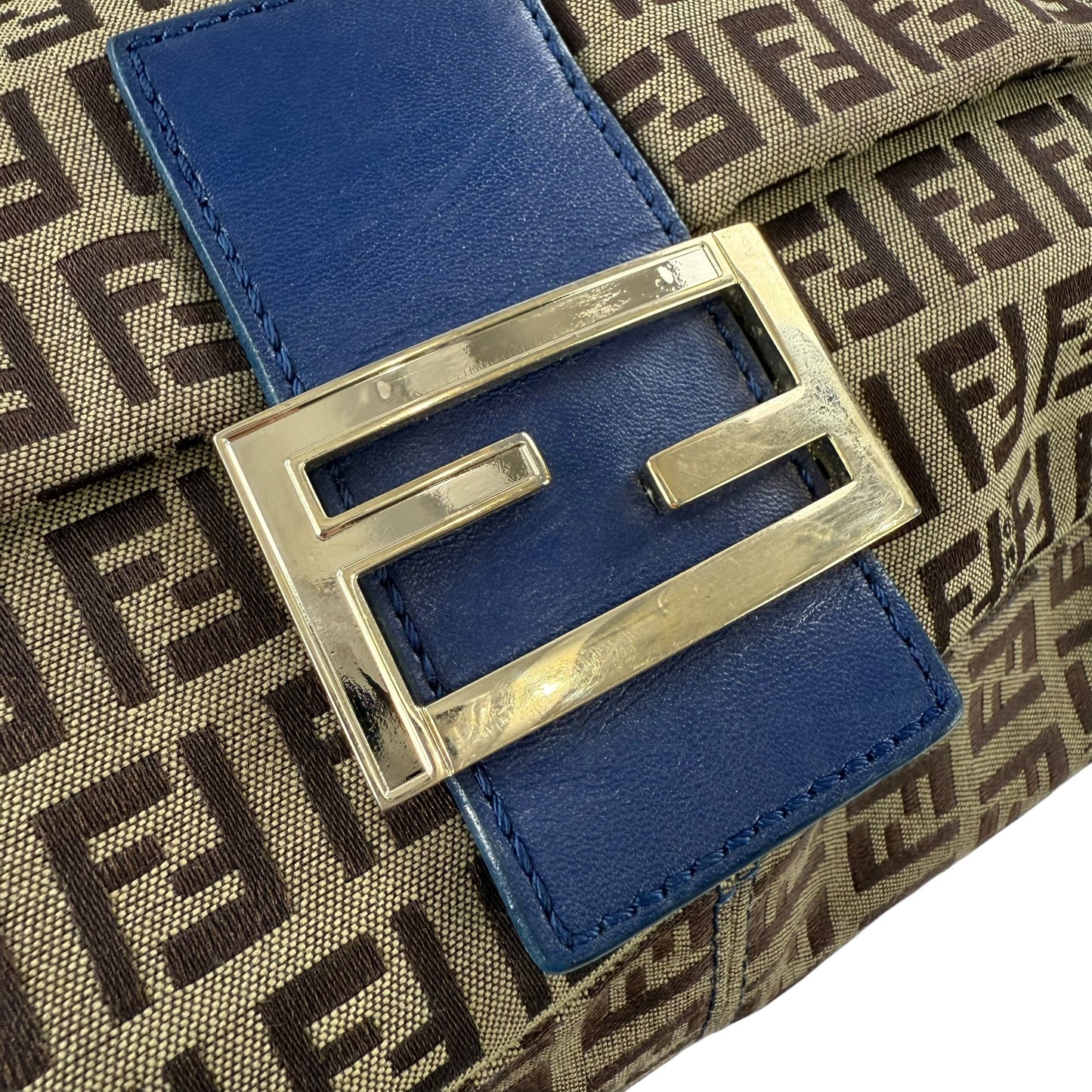 Fendi Zucchino Mamma Baguette Shoulder Bag