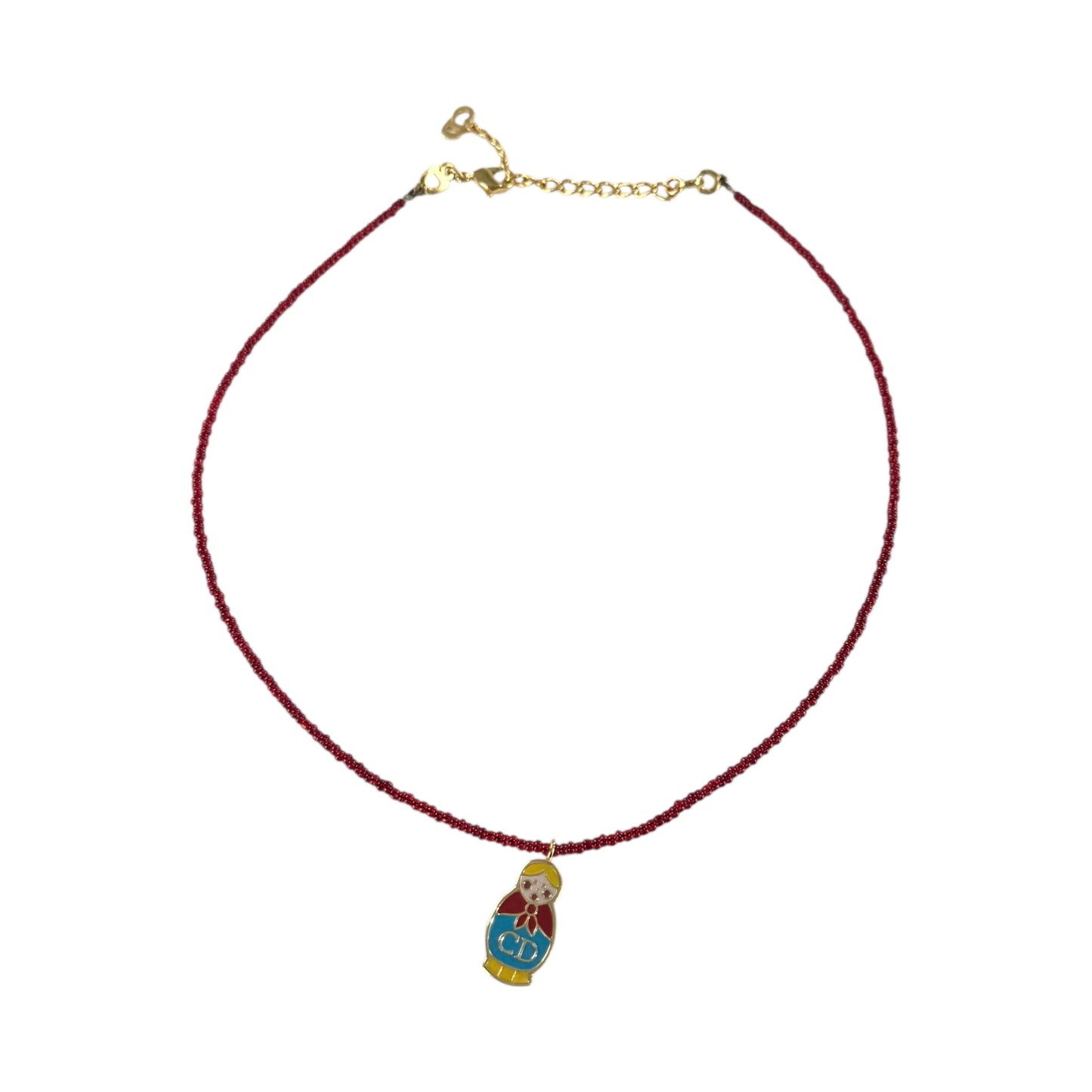 Dior Vintage John Galliano Nesting Doll Necklace & Earrings Set