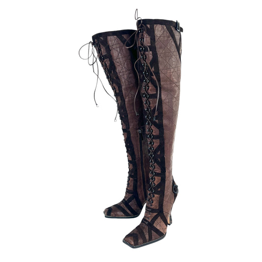 Dior Vintage John Galliano High Leather Boots