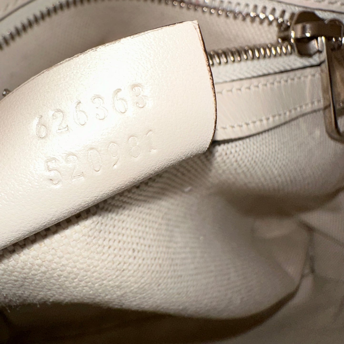 Gucci Ivory GG Embossed Shoulder Bag