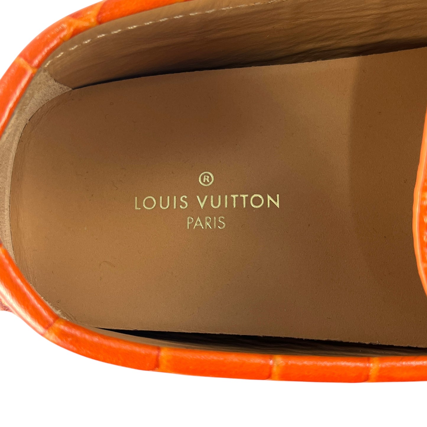Louis Vuitton Croc-Embossed Loafers