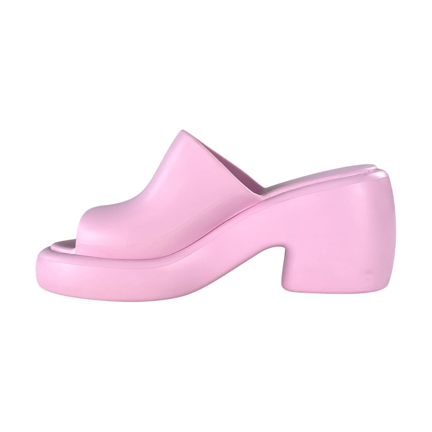 Ferragamo Pink Rubber Platform Sandals