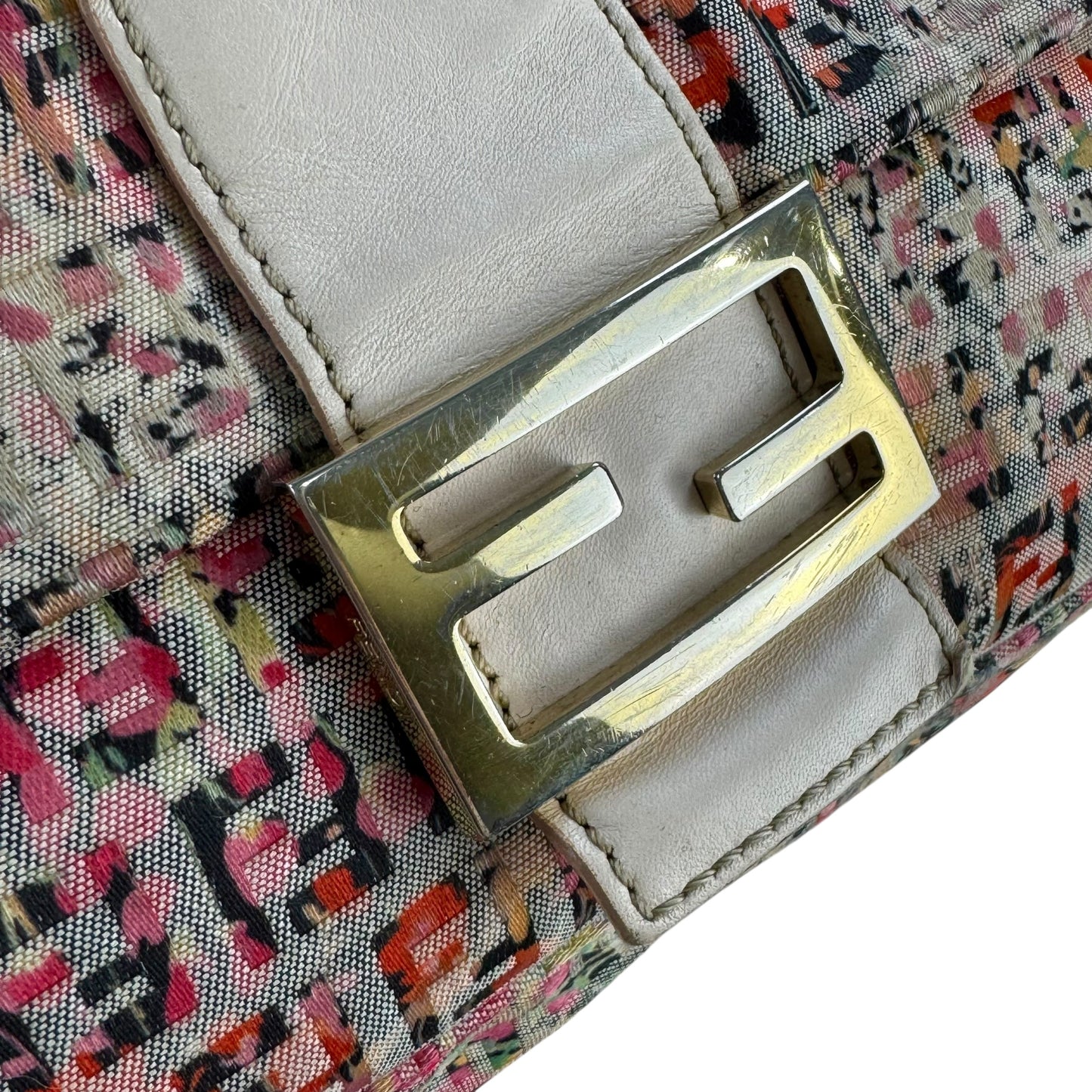Fendi Vintage Zucchino Floral Mama Baguette Bag