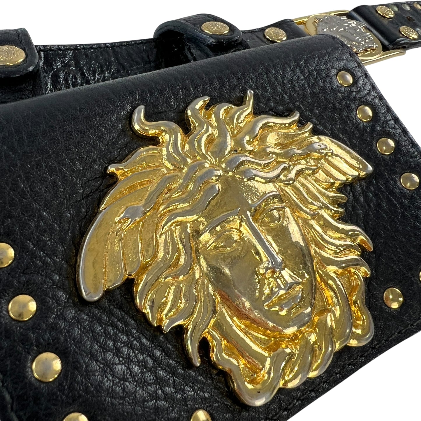 Versace Vintage Medusa Mini Leather Belt Bag