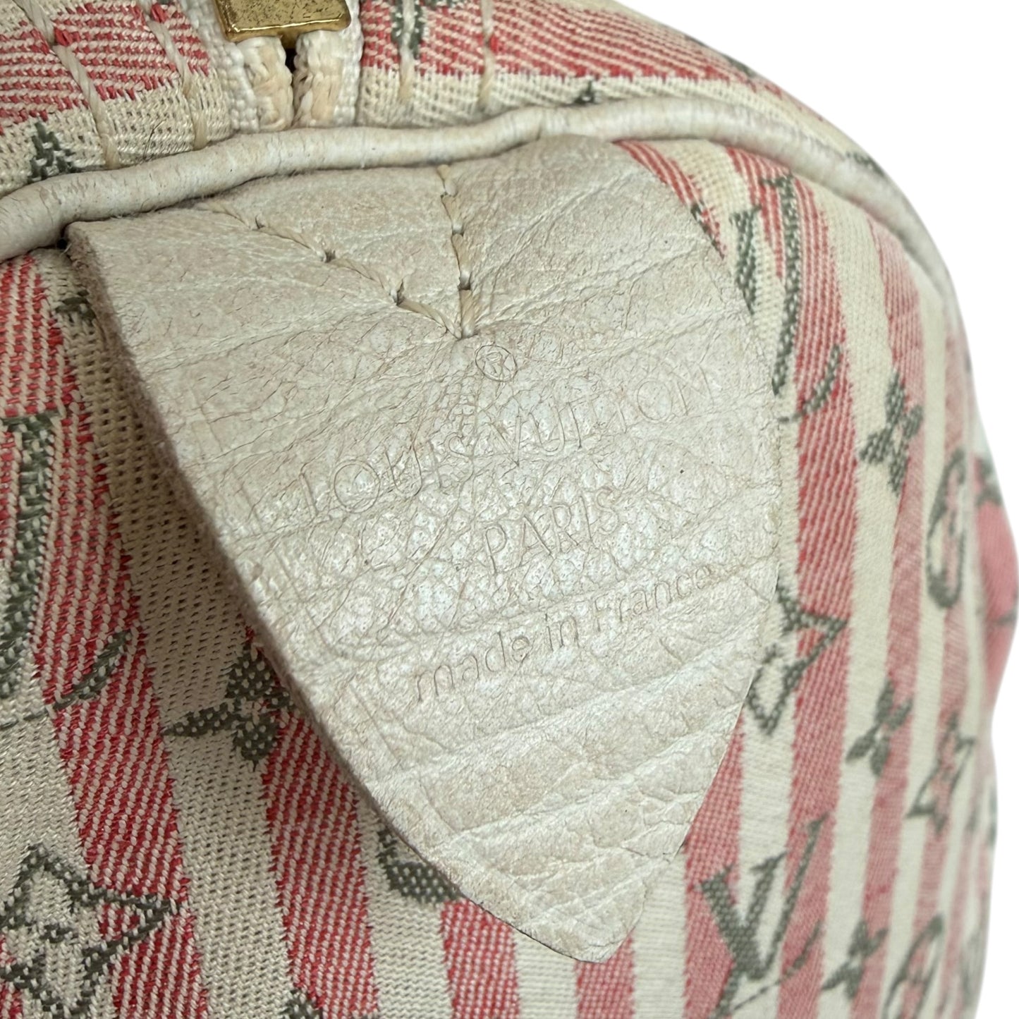 Louis Vuitton Mini Lin Monogram Striped Speedy 30 Handbag