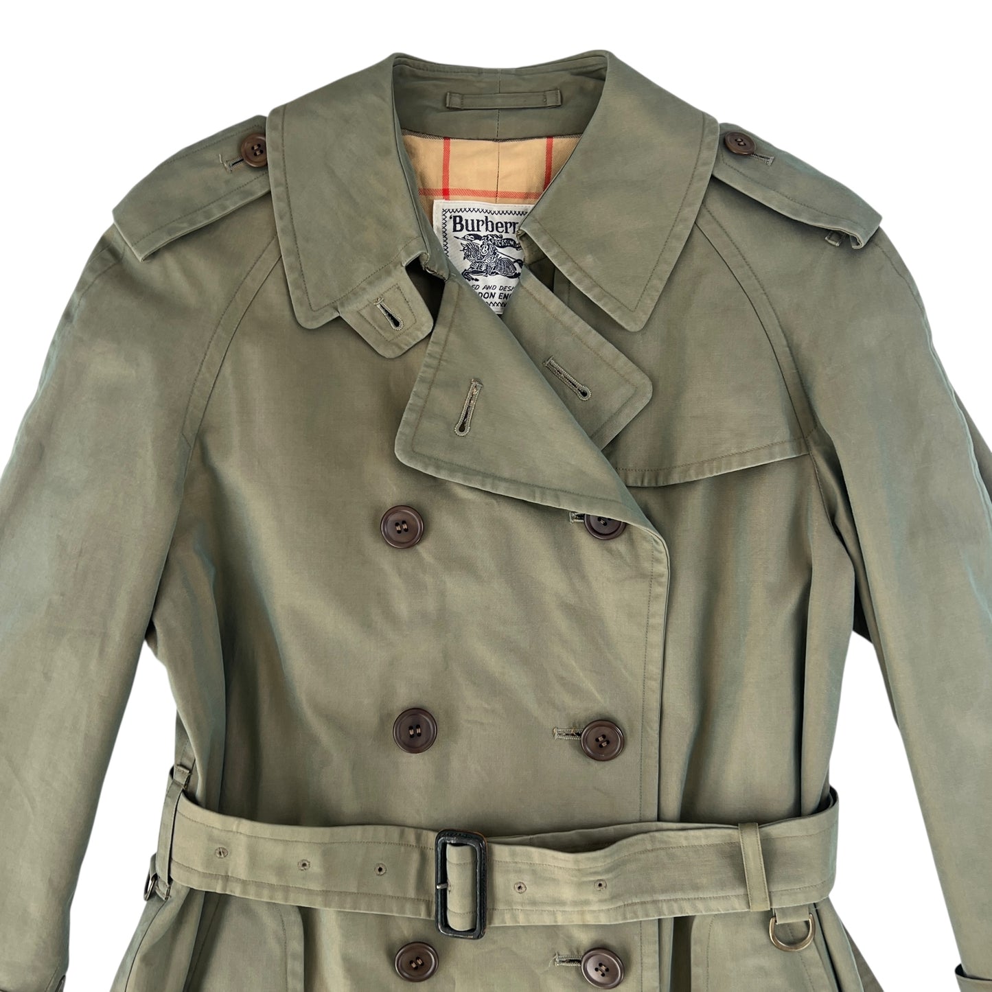 Burberry Green Khaki Trench Coat
