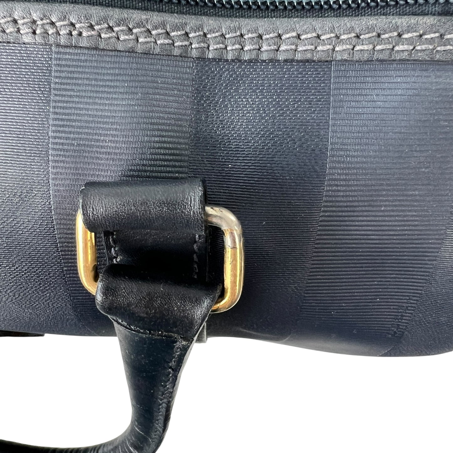 Fendi Vintage Pequin Boston Bag