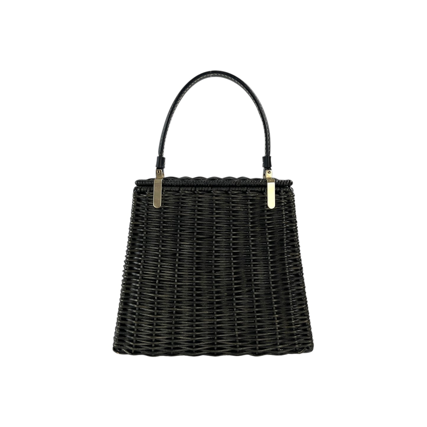Ferragamo Gancini Wicker Top Handle Bag